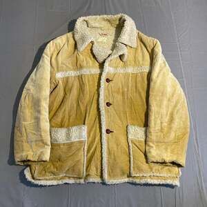 Challenger Corduroy Sherpa Jacket Size XL Tan Vintage Winter Coat